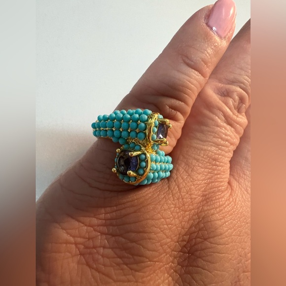 Turquoise Ring with Amethyst - Picture 6 of 9
